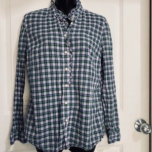 Gap The Fitted Boyfriend Button Down Plaid Shirt S